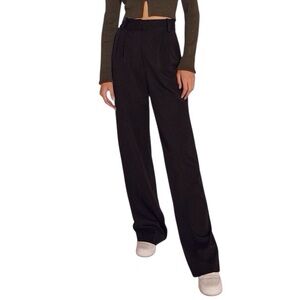 Favorite Daughter Black Pants High Rise Wide Leg Trouser Size 12